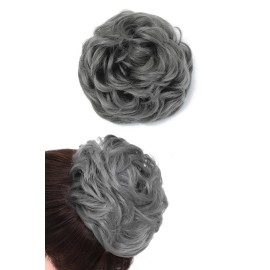 Rose bud Messy Bun Hair Pieces For Women Hair Bun Extension Updo Curly Messy Bun Scrunchie Dark Grey Rose bud Messy Bun Hair Pieces For Women Hair Bun Extension Updo Curly Messy Bun Scrunchie Dark Grey
