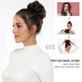 Rose bud Messy Bun Hair Pieces For Women Hair Bun Extension Updo Curly Messy Bun Scrunchie Dark Grey Rose bud Messy Bun Hair Pieces For Women Hair Bun Extension Updo Curly Messy Bun Scrunchie Dark Grey