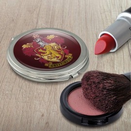 GRAPHICS & MORE Harry Potter Gryffindor Painted Crest Compact Travel Purse Handbag Makeup Mirror, Tabletop Mount, 2.3L x 2.3W, Red, Officially Licensed Design
