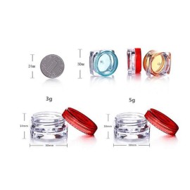 FZBNSRKO 10 Pcs 3Gram/5ML Cosmetic Sample Empty Containers Cream Jars Small Makeup Sample Containers with Lids