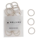 Heliums Small Hair Ties - Ash Blonde - No Damage Mini 1 Inch Reusable 2mm Elastics for Thin Hair and Kids, Neutral Ponytail Holders - 48 Count
