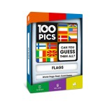 100 PICS Flags of The World Travel Game - Learn 100 Country Flags | Flash Cards with Slide Reveal Case | Geography Card Game, Gift, Stocking Stuffer | for Kids and Adults | Ages 6+