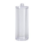 Cosmetic Cotton Pad Rounds Holder, Clear Acrylic Cotton Ball, Swab, Q-tip Storage Organizer with lid for Girls Laddy Gift