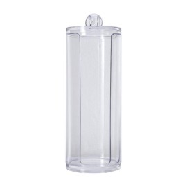 Cosmetic Cotton Pad Rounds Holder, Clear Acrylic Cotton Ball, Swab, Q-tip Storage Organizer with lid for Girls Laddy Gift