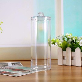 Cosmetic Cotton Pad Rounds Holder, Clear Acrylic Cotton Ball, Swab, Q-tip Storage Organizer with lid for Girls Laddy Gift Cosmetic Cotton Pad Rounds Holder, Clear Acrylic Cotton Ball, Swab, Q-tip Storage Organizer with lid for Girls Laddy Gift