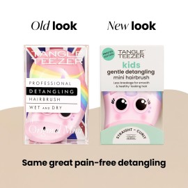 Tangle Teezer Original Detangler Brush, Dry & Wet Travel Size Mini Hair Brush, for Kids & All Hair Types, Rainbow The Unicorn