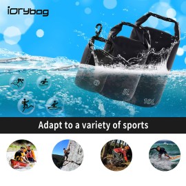 IDRYBAG Dry Bag for Kayaking Waterproof 2L/5L/10L/15L/20L, Small Dry Sack Waterproof Bag for Boating IDRYBAG Dry Bag for Kayaking Waterproof 2L/5L/10L/15L/20L, Small Dry Sack Waterproof Bag for Boating