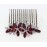 Faship Gorgeous Purple Rhinestone Crystal Floral Hair Comb