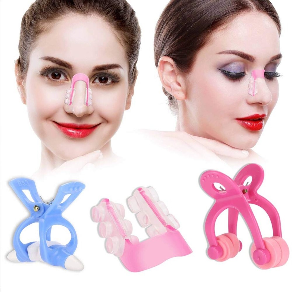 Nose Shaper, 3pcs Nose Shaper Lifter Clip, Soft Silicone Nose Corrector for Slimming, Nose Bridge Straightener Corrector for Women and Men Nose Shaper, 3pcs Nose Shaper Lifter Clip, Soft Silicone Nose Corrector for Slimming, Nose Bridge Straightener Corrector for Women and Men