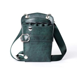 Scissors Pouch PU Leather Salon Barber Hairdressing Scissors Holster Hair Stylist Tools Bag Comb Shear Holster Waist Shoulder Belt (Green) Scissors Pouch PU Leather Salon Barber Hairdressing Scissors Holster Hair Stylist Tools Bag Comb Shear Holster Waist Shoulder Belt (Green)