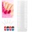 Nail Color Display Cards, Professional Nail Tips Display Accessory Practice Tool, 36 Pieces, For Nail Art Equipment Nail-Art-Equipment 2 Types Optional(Transparent)