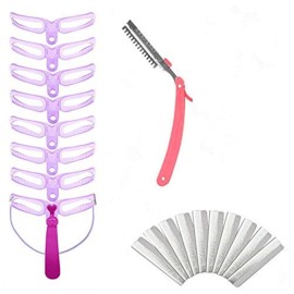 Eyebrow mold, 8 styles of eyebrow shape and eyebrow razor holder and 10 pieces of blade DIY beauty mold set shaping template, Shaping Templates,Eyebrow Stencils Reusable,DIY Makeup Tools Eyebrow mold, 8 styles of eyebrow shape and eyebrow razor holder and 10 pieces of blade DIY beauty mold set shaping template, Shaping Templates,Eyebrow Stencils Reusable,DIY Makeup Tools