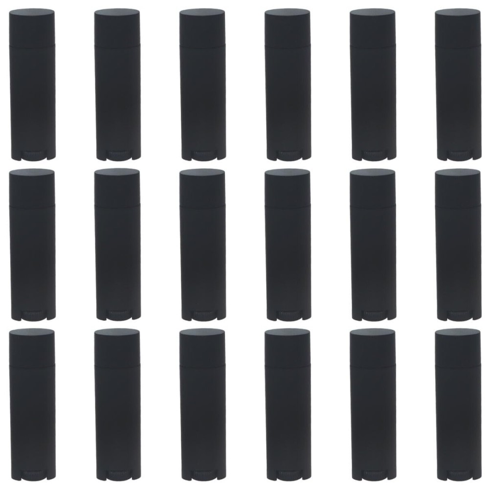 FZBNSRKO 5ml 100 Pcs Frosted Black Empty Oval Deodorant Lip Balm Tubes Twist-up Refillable Mini Size Containers for Carry-On Travel,DIY Deodorants