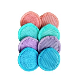 Microfiber Facial Scrubbers Reusable Makeup Remover Pads - Washable Reusable Cotton Pads - Cloth Cotton Rounds Acne Control Reusable Face Scrubber Pad For Cleansing & Face Exfoliator Pad