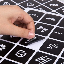 Kesoto Temporary Tattoos Stencils Glitter Tattoo Kit Templates Face Paint Stencils Body Art Stencil Pack for Adults Man Women Kids Teenager 304pcs, 15 Sheets Kesoto Temporary Tattoos Stencils Glitter Tattoo Kit Templates Face Paint Stencils Body Art Stencil Pack for Adults Man Women Kids Teenager 304pcs, 15 Sheets