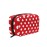 ALAZA Red White Polka Dot Makeup Cosmetic Portable Pouch Bag Organizer Capacity Storage Bag for Women Girls