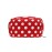ALAZA Red White Polka Dot Makeup Cosmetic Portable Pouch Bag Organizer Capacity Storage Bag for Women Girls