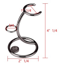 Linkidea Shower Shaving Brush Stand, Safety Razor Holder, Compatible with Vikings Blade Chieftain, Emperor Augustus Razor (Brushed Nickel)