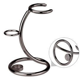 Linkidea Shower Shaving Brush Stand, Safety Razor Holder, Compatible with Vikings Blade Chieftain, Emperor Augustus Razor (Brushed Nickel)