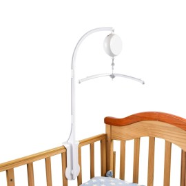 28 inches Crib Mobile arm with Mobile Music Box Spinner,Music onlyRotating onlyMusic & RotatingVolume ControlBassinet Mobile Clip on Crib or Bassinet,28 in Crib Mobile arm