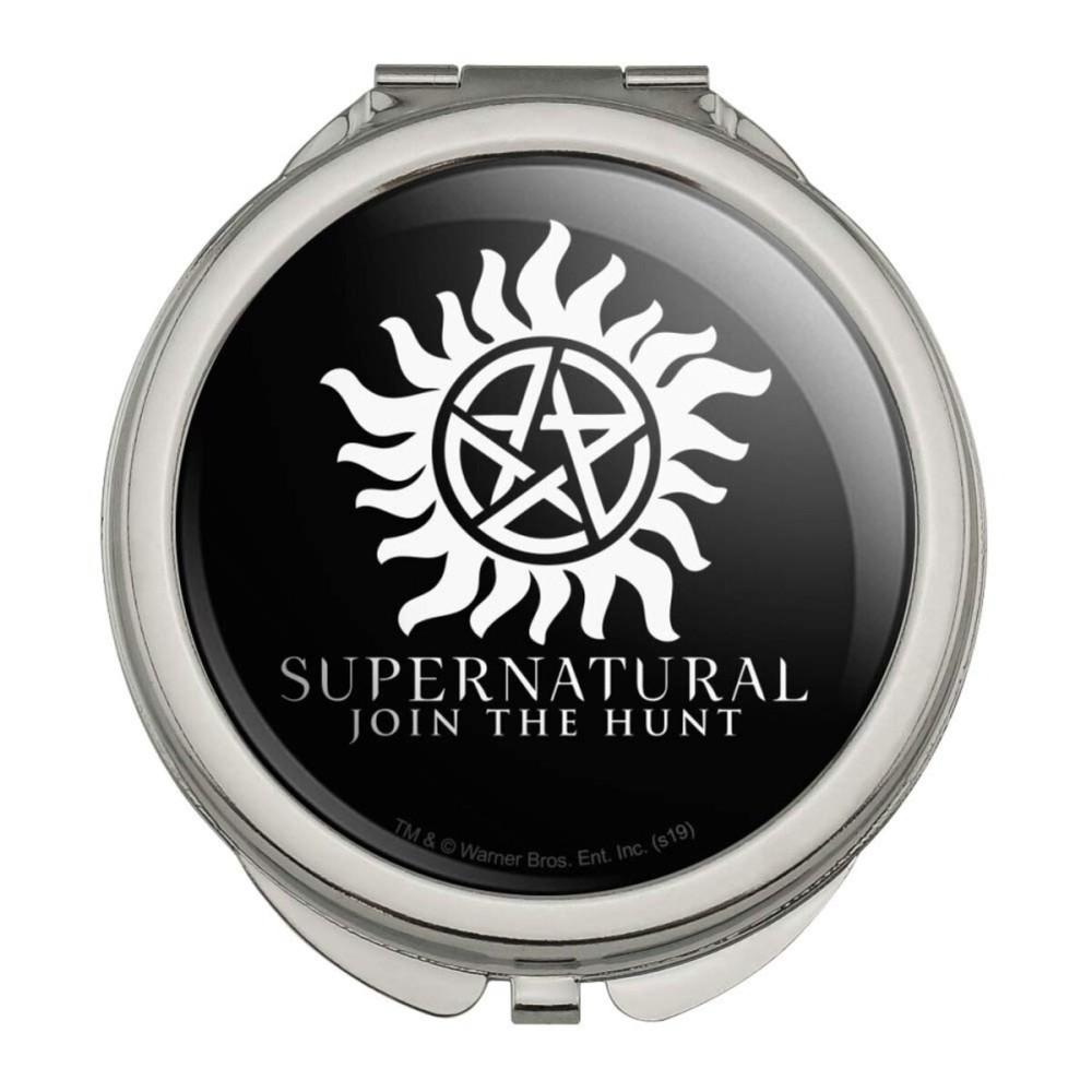 GRAPHICS & MORE Supernatural Anti Possession Symbol Compact Travel Purse Handbag Makeup Mirror