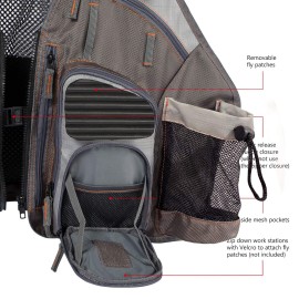 BASSDASH Strap Fishing Vest Adjustable for Men and Women, for Fly Bass Fishing and Outdoor Activities