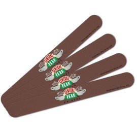 Friends Central Perk Logo Double-Sided Nail File Emery Board Set 4 Pack
