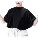 Women Makeup Apron Hair Salon Cape Barber Bib Hair Cutting Apron or Makeup Artist Special Makeup Comb-out Cape(Black)