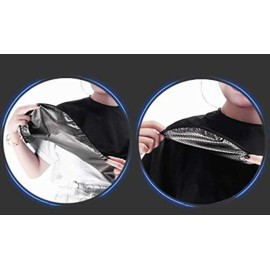 Women Makeup Apron Hair Salon Cape Barber Bib Hair Cutting Apron or Makeup Artist Special Makeup Comb-out Cape(Black)