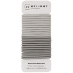 Cyndibands Hair Ties for Gray - 4mm Elastic Ponytail Holders - Match Your Hair Color Bands - 24 Count (Light Silver/Gray)