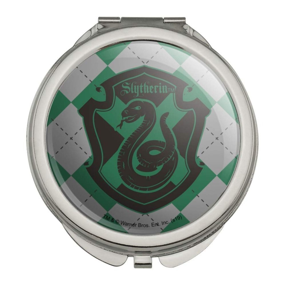 GRAPHICS & MORE Harry Potter Slytherin Plaid Sigil Compact Travel Purse Handbag Makeup Mirror