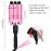 3 Triple Barrel Ceramic Tourmaline Curling Iron Wand with LCD Temperature Display - 1 Inch Crimping Waver, Dual Voltage