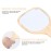 Lurrose Wooden Handheld Mirror with Handle Wood Frame Portable Makeup Wall Mounted with Hook Hole Bathroom Mirror for Makeup Home Salon Travel Use