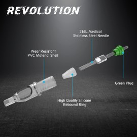 EZ Tattoo Cartridge Needles - 20Pcs 08 (13M1) Magnum 0.25MM Disposable Tattoo Needles Cartridges for Rotary Tattoo Machine Pen Gun - Revolution EZ Tattoo Cartridge Needles - 20Pcs 08 (13M1) Magnum 0.25MM Disposable Tattoo Needles Cartridges for Rotary Tattoo Machine Pen Gun - Revolution