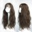6x6 Hair Forehead Replacement Piece Clip in Loose Wavy Supplement Topper With Wispy Fringe for Thinning Hair Dark Brown