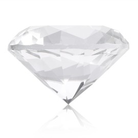 Nail Art Display Diamond, 2 Colors Glass Crystal Base,Shiny Decoration Manicure Accessories Display Tools for Hand Model Shoot Ornament(White)