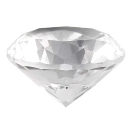 Nail Art Display Diamond, 2 Colors Glass Crystal Base,Shiny Decoration Manicure Accessories Display Tools for Hand Model Shoot Ornament(White)