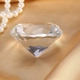 Nail Art Display Diamond, 2 Colors Glass Crystal Base,Shiny Decoration Manicure Accessories Display Tools for Hand Model Shoot Ornament(White)