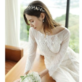 Bridal Hair Vines Crystal Pearls Flower Wedding Hair Accessories Evening Party Tiara Headpiece For Bridesmaid and Flower Girls Bridal Hair Vines Crystal Pearls Flower Wedding Hair Accessories Evening Party Tiara Headpiece For Bridesmaid and Flower Girls