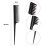 Leinuosen 3 Pcs Triple Teasing Comb Rat Tail Tool Tease Layers Pintail Comb for Women Back Root Teaser Adding Volume Structure Styling(Black)