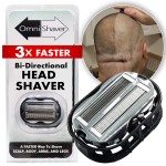Premium Omnishaver Bi-Directional Shavers for Men & Women | 3x Faster Than Disposable Razors | Smooth, and Safe | Self-Cleaning, Self-Sharpening Razor Blades for Shaving Head, Legs, Arms, Body (Black)