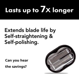 Premium Omnishaver Bi-Directional Shavers for Men & Women | 3x Faster Than Disposable Razors | Smooth, and Safe | Self-Cleaning, Self-Sharpening Razor Blades for Shaving Head, Legs, Arms, Body (Black)