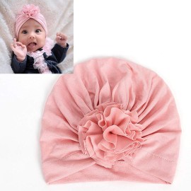 Newborn Baby Head Wrap Hat Infant Cotton Soft Cute Nursery Beanie Headband Top Flower for Boy Girl