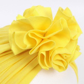 Newborn Baby Head Wrap Hat Infant Cotton Soft Cute Nursery Beanie Headband Top Flower for Boy Girl