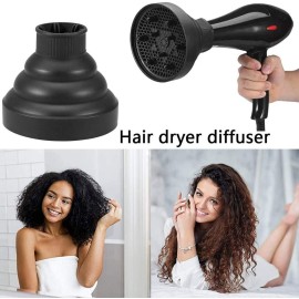 5 Colors Hair Blower Diffuser, Universal Foldable Hairdryer Cover, Styling Hairdressing Tool, Beauty Hair Salon Attachment for Blow Dryers(Black) 5 Colors Hair Blower Diffuser, Universal Foldable Hairdryer Cover, Styling Hairdressing Tool, Beauty Hair Salon Attachment for Blow Dryers(Black)