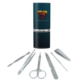 Supergirl TV Series Logo Stainless Steel Manicure Pedicure Grooming Beauty Care Travel Kit