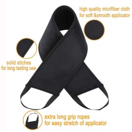 ANSPHIE 2 Pack Self Tanning Mitt Applicator Kit - Black Self Tanner Mitt and Tanning Back Applicator, Ultra Soft