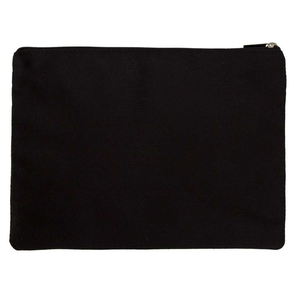 Solid Canvas Cosmetic Bag Make Up Clutch Bag (10.5W x 7.5H, Solid Canvas Black) Solid Canvas Cosmetic Bag Make Up Clutch Bag (10.5W x 7.5H, Solid Canvas Black)