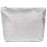 Glitter Cosmetic Bag Make Up Clutch Bag Toiletry Pouch (10.5W x 7.5H, Glitter Silver)
