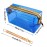 Meetory 5 Pack Waterproof Cosmetic Bag Portable Translucent Makeup Bag Zippered Travel Toiletry Pouch for Vacation, Bathroom, Organizing